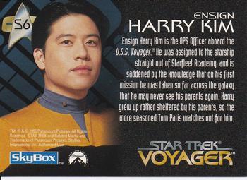 1995 SkyBox Star Trek: Voyager Season One Series One - Spectra-Etch Crew #S6 Ensign Harry Kim Back