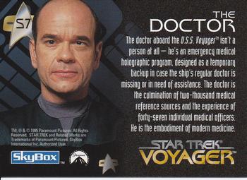 1995 SkyBox Star Trek: Voyager Season One Series One - Spectra-Etch Crew #S7 The Doctor Back
