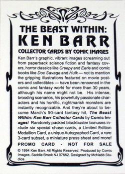 1994 Comic Images Ken Barr the Beast Within - Promos #NNO Unicorn v. Dolphin Back