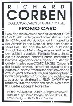 1993 Comic Images Richard Corben - Dealers Promo #NNO Dealers Promo Card Back