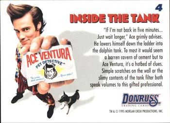1995 Donruss Ace Ventura: When Nature Calls #4 Inside the Tank Back