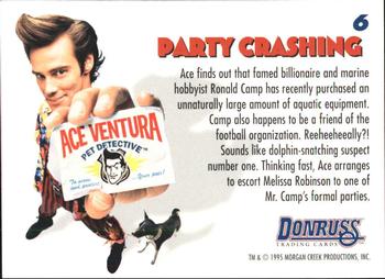 1995 Donruss Ace Ventura: When Nature Calls #6 Party Crashing Back