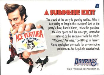 1995 Donruss Ace Ventura: When Nature Calls #8 A Surprise Exit Back
