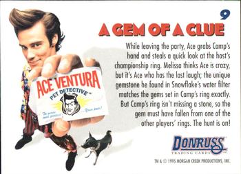 1995 Donruss Ace Ventura: When Nature Calls #9 A Gem of a Clue Back