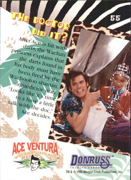 1995 Donruss Ace Ventura: When Nature Calls #55 The Doctor Did It? Back