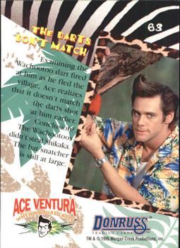 1995 Donruss Ace Ventura: When Nature Calls #63 The Darts Don't Match Back