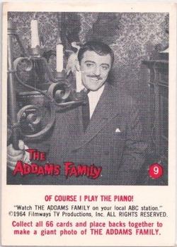1964 Donruss The Addams Family #9 Of Course I Play the Piano! Front