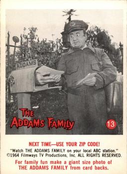 1964 Donruss The Addams Family #13 Next Time-Use Your Zip Code! Front