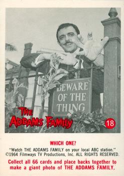 1964 Donruss The Addams Family #18 Which One? Front