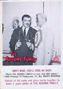 1964 Donruss The Addams Family #20 Don't Move, You'll Spoil My Shot! Front
