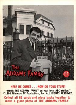 1964 Donruss The Addams Family #21 Here He Comes... Now Do Your Stuff! Front