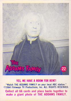 1964 Donruss The Addams Family #22 Yes, We Have a Room for Rent! Front