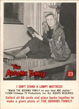 1964 Donruss The Addams Family #23 I Can't Stand a Lumpy Mattress! Front