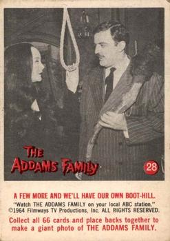 1964 Donruss The Addams Family #28 A Few More and We'll Have Our Own Boot-Hill Front