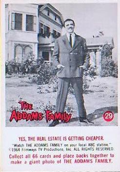 1964 Donruss The Addams Family #29 Yes, the Real Estate Is Getting Cheaper! Front
