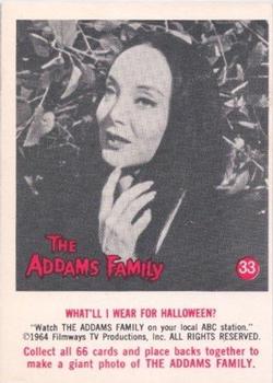 1964 Donruss The Addams Family #33 What'll I Wear for Halloween? Front