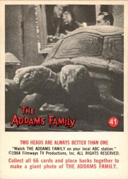 1964 Donruss The Addams Family #41 Two Heads Are Always Better Than One Front