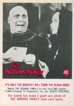 1964 Donruss The Addams Family #42 It's Only the Monthly Bill from the Blood Bank Front