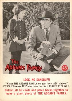 1964 Donruss The Addams Family #48 Look, No Dandruff! Front