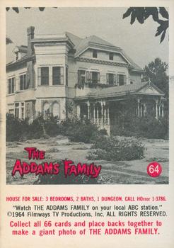 1964 Donruss The Addams Family #64 House for Sale: 3 Bedrooms, 2 Baths, Dungeon. Call Horror 1-3786 Front