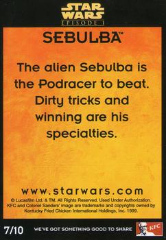 1999 KFC Star Wars Episode 1 (Australia) #7 Sebulba Back