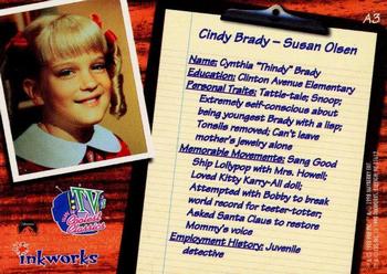 1998 Inkworks TV's Coolest Classics - Autograph #A3 Susan Olsen: Cindy Brady Back