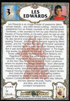 1994 Merlin BattleCards #3 Les Edwards Back