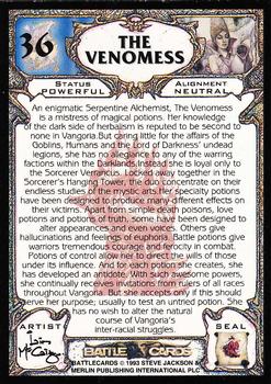 1994 Merlin BattleCards #36 The Venomess Back