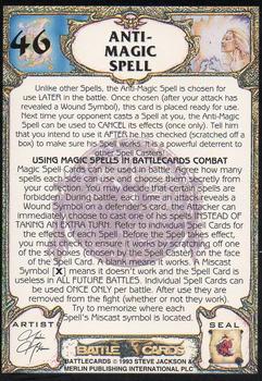 1994 Merlin BattleCards #46 Anti-Magic Spell Back