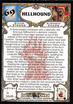 1994 Merlin BattleCards #69 Hellhound Back