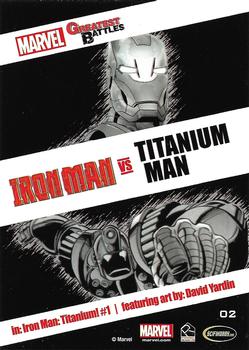 2013 Rittenhouse Marvel Greatest Battles #2 Iron Man / Titanium Man Back
