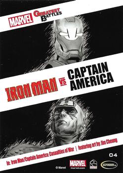 2013 Rittenhouse Marvel Greatest Battles #4 Iron Man / Captain America Back