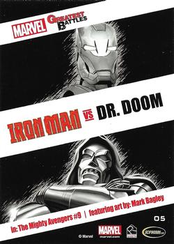 2013 Rittenhouse Marvel Greatest Battles #5 Iron Man / Doctor Doom Back