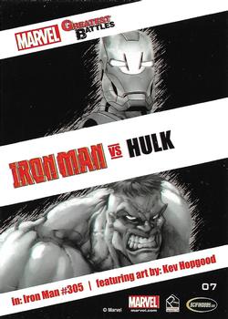 2013 Rittenhouse Marvel Greatest Battles #7 Iron Man / Hulk Back