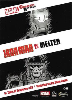 2013 Rittenhouse Marvel Greatest Battles #8 Iron Man / Melter Back