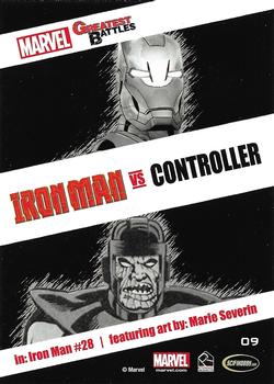 2013 Rittenhouse Marvel Greatest Battles #9 Iron Man / Controller Back