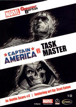 2013 Rittenhouse Marvel Greatest Battles #10 Captain America / Task Master Back