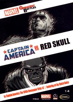 2013 Rittenhouse Marvel Greatest Battles #14 Captain America / Red Skull Back