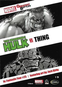 2013 Rittenhouse Marvel Greatest Battles #19 Hulk / Thing Back