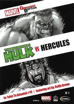 2013 Rittenhouse Marvel Greatest Battles #21 Hulk / Hercules Back