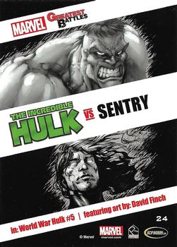 2013 Rittenhouse Marvel Greatest Battles #24 Hulk / Sentry Back