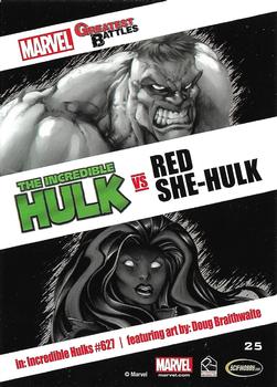 2013 Rittenhouse Marvel Greatest Battles #25 Hulk / Red She-Hulk Back