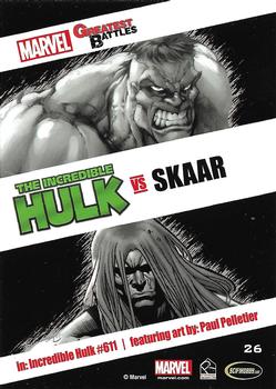 2013 Rittenhouse Marvel Greatest Battles #26 Hulk / Skaar Back