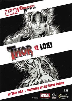 2013 Rittenhouse Marvel Greatest Battles #28 Thor / Loki Back