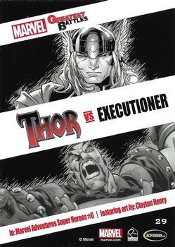 2013 Rittenhouse Marvel Greatest Battles #29 Thor / Executioner Back