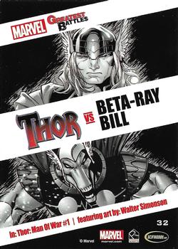 2013 Rittenhouse Marvel Greatest Battles #32 Thor / Beta-Ray-Bill Back
