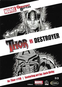 2013 Rittenhouse Marvel Greatest Battles #33 Thor / Destroyer Back