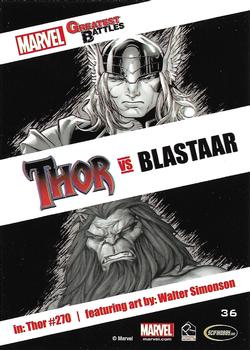 2013 Rittenhouse Marvel Greatest Battles #36 Thor / Blastaar Back
