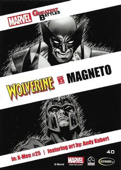 2013 Rittenhouse Marvel Greatest Battles #40 Wolverine / Magneto Back