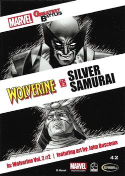 2013 Rittenhouse Marvel Greatest Battles #42 Wolverine / Silver Samurai Back
